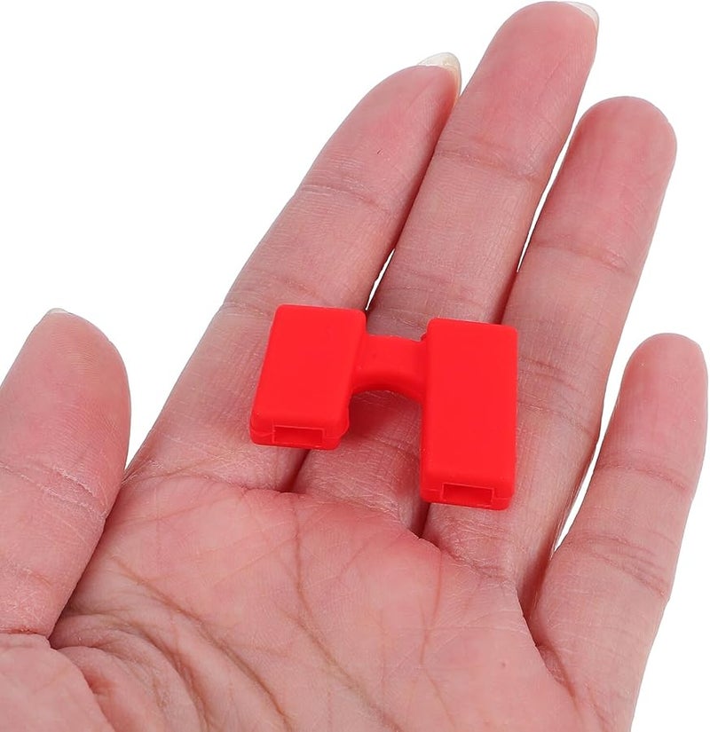 مجموعة حامل عيدان تناول الطعام التدريبية السيليكون الأحمر 5 قطع أداة تعلم التدريب غير القابلة للانزلاق - Image 4